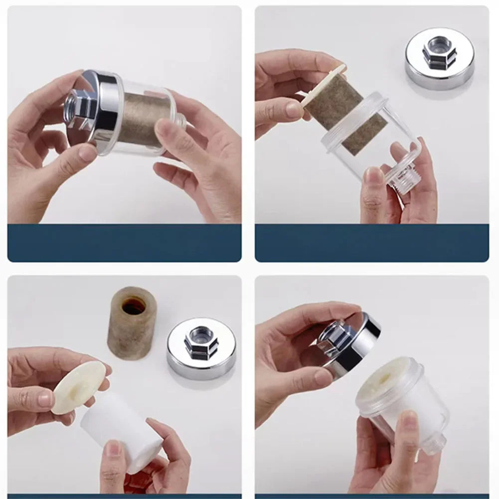 Universal Faucet & Shower Water Filter Kit – 5 Micron PP Cotton Transparent Inline Filter for Kitchen & Bathroom