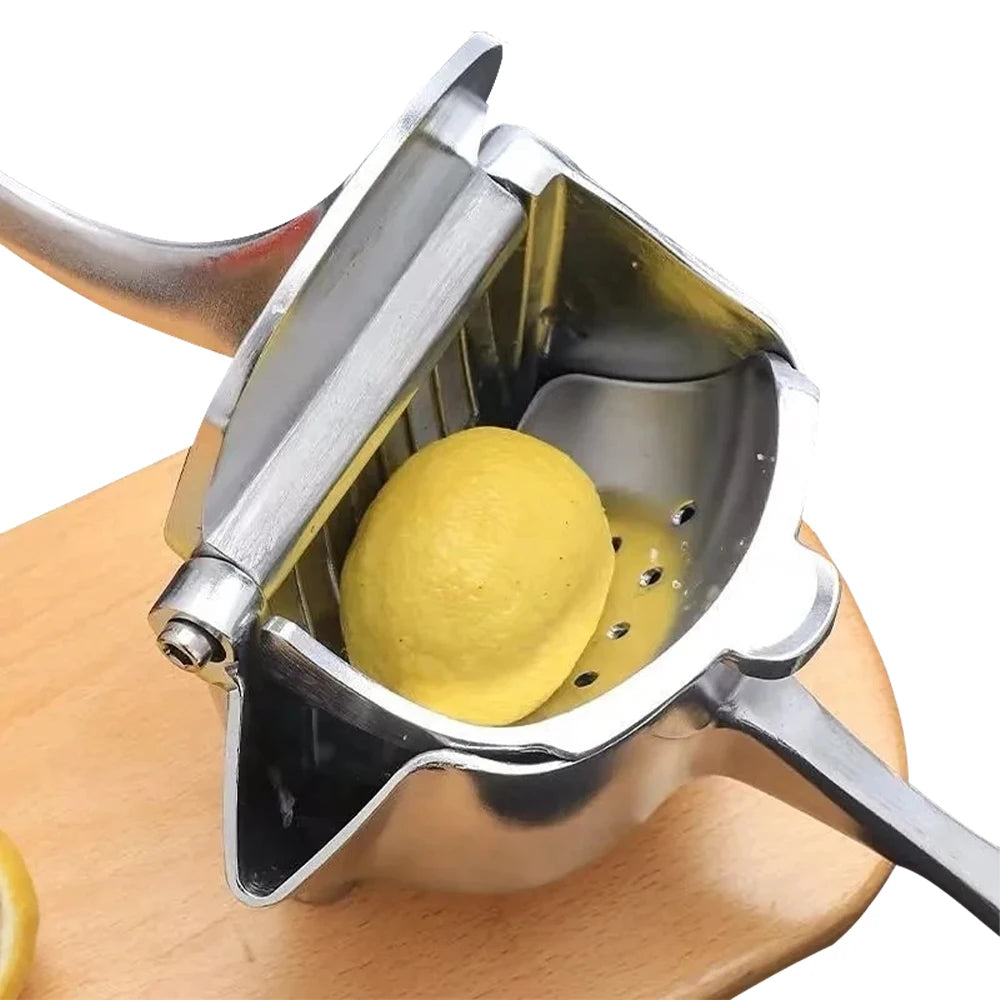 Manual Hand-Press Juice Squeezer - Aluminum Citrus & Sugarcane Juicer for Lemon, Orange, Pomegranate, Ginger