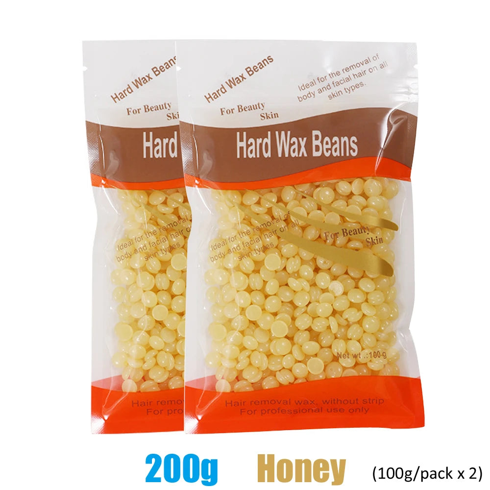 Hard Wax Beans for Hair Removal – 500g/200g/50g (17.6 oz/7.1 oz/1.8 oz) Pearl Wax for Wax Warmers | Body & Brazilian Waxing