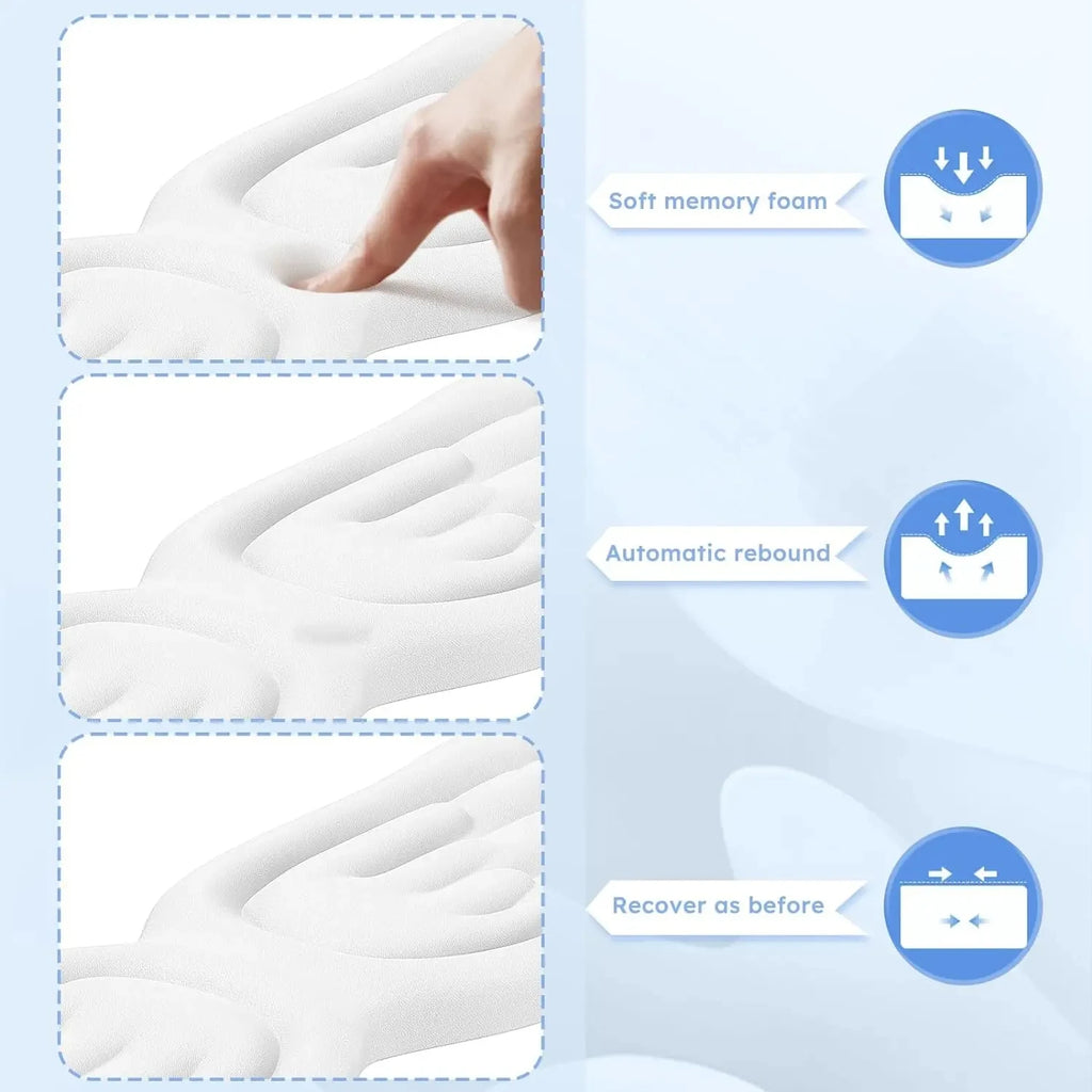 Ergonomic Angel Wing Memory Foam Keyboard & Mouse Wrist Rest Set — Non-Slip Wrist Support for Laptop & PC
