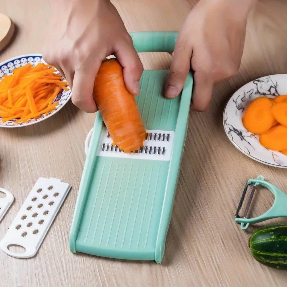 Multifunctional Vegetable and Fruit Slicer – Manual Food Grater, Potato Chopper & Veggie Dicer