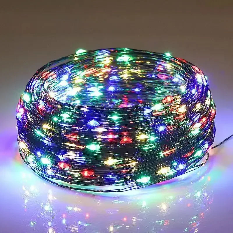 100-2000 LED Copper Wire Fairy String Lights, Waterproof Remote-Controlled Indoor & Outdoor Decor (10-200 m / 33-656 ft)
