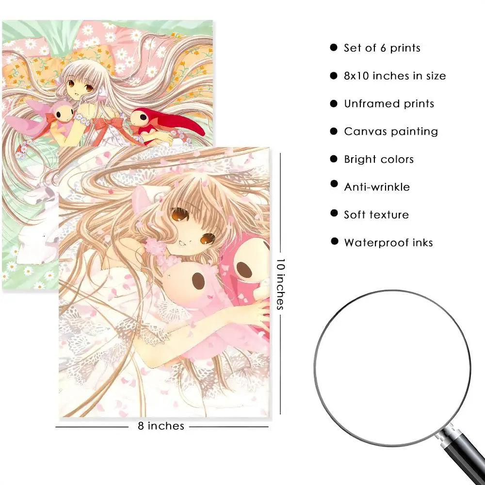 Kawaii Anime Girl Poster – High-Quality Cute Manga Wall Art Print for Bedroom, Living Room & Bar