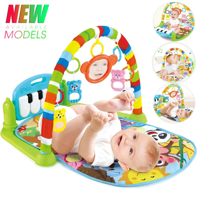 Baby Activity Gym Play Mat with Piano Keyboard 76 x 58 x 42 cm (30 x 23 x 16.5 in) – Musical Infant Play Gym for Newborns 0–36 Months