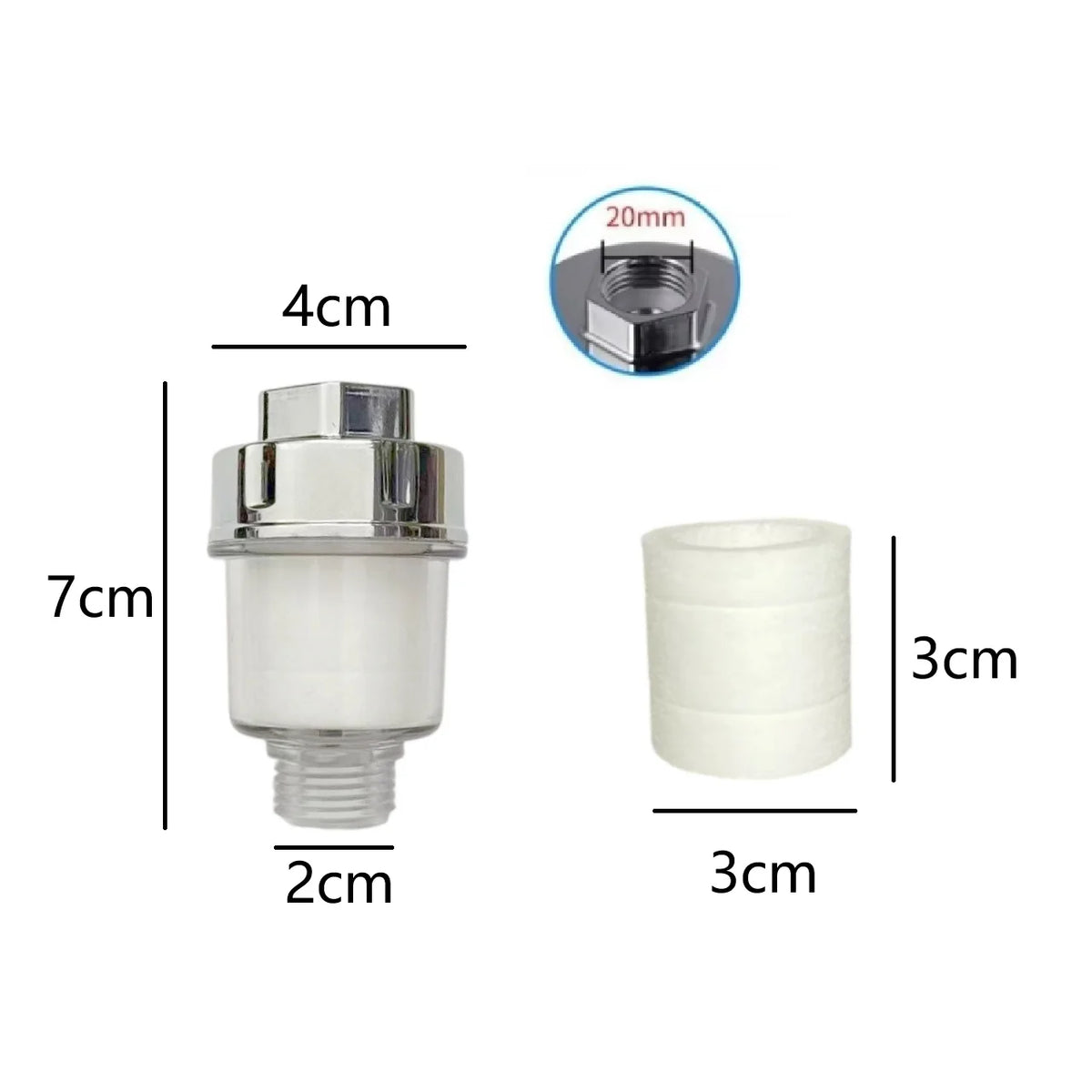 Universal Faucet Water Purifier Kit High-Density PP Cotton Filter for Kitchen and Bathroom