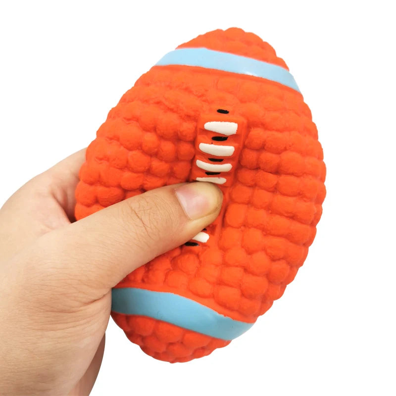Natural Latex Squeaky Dog Ball – Durable Anti-Bite Interactive Chew Toy for Small to Large Dogs (Chihuahua to Golden Retriever)