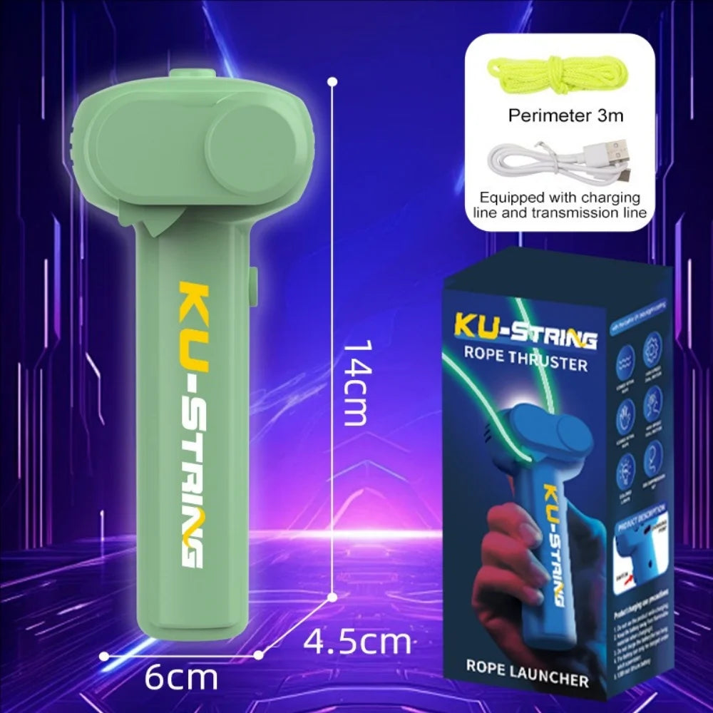 Glow-in-the-Dark Electric Rope Spinner Toy — Rechargeable Outdoor Decompression Toy for Kids & Cats