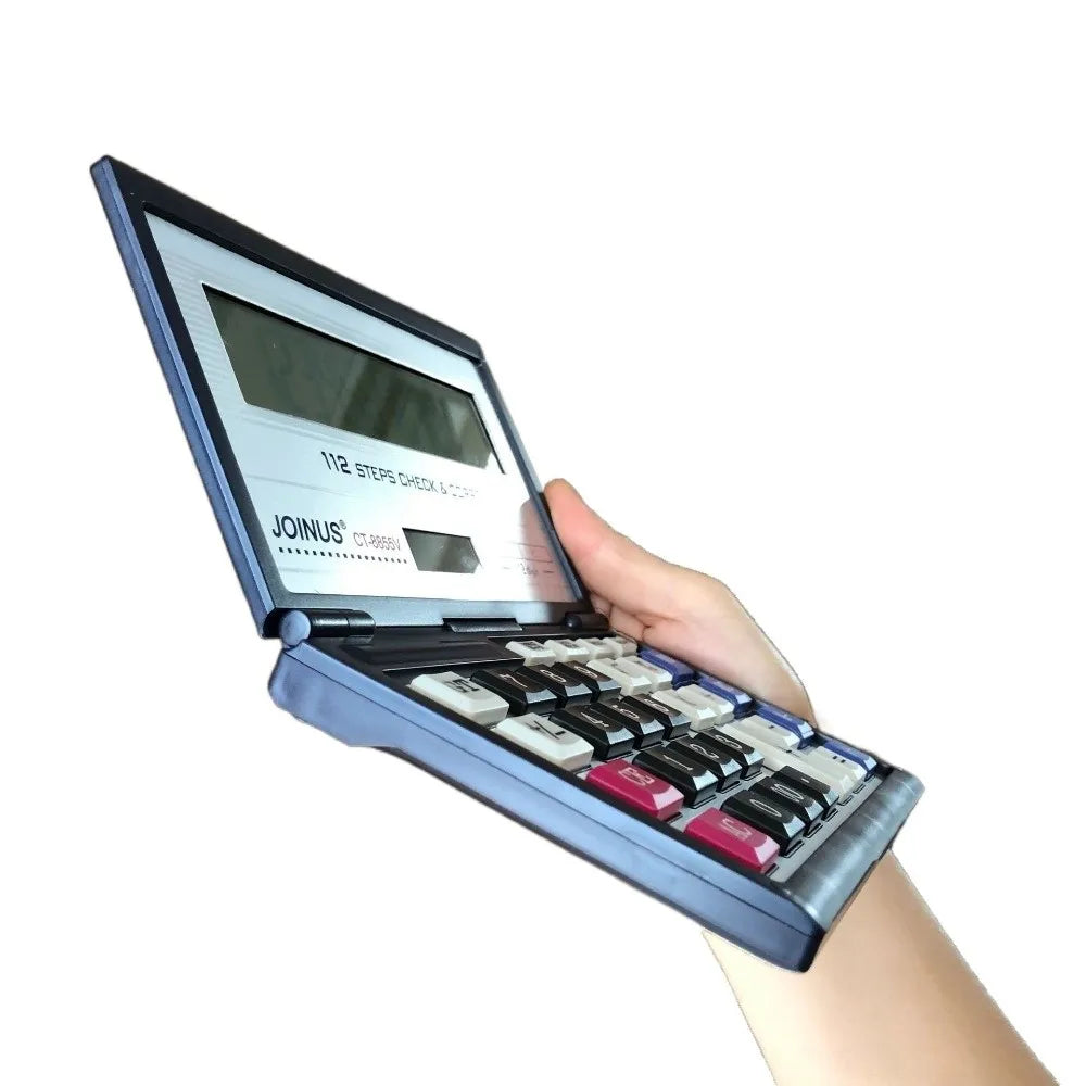 Foldable Flip Solar Calculator 12-Digit Large Screen Portable Financial Office Calculator