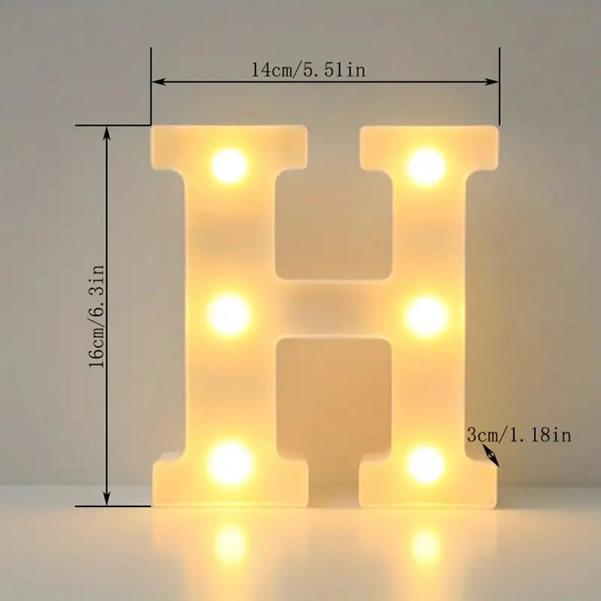 White LED Angel Night Light 6.3in (16 cm) Marquee Sign for Home, Wedding, Party & Christmas Decor