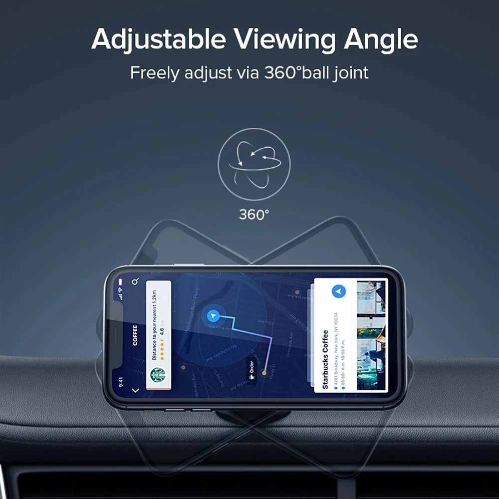 Magnetic Dashboard Phone Mount — Adhesive Magnetic Car Phone Holder for Universal Smartphones