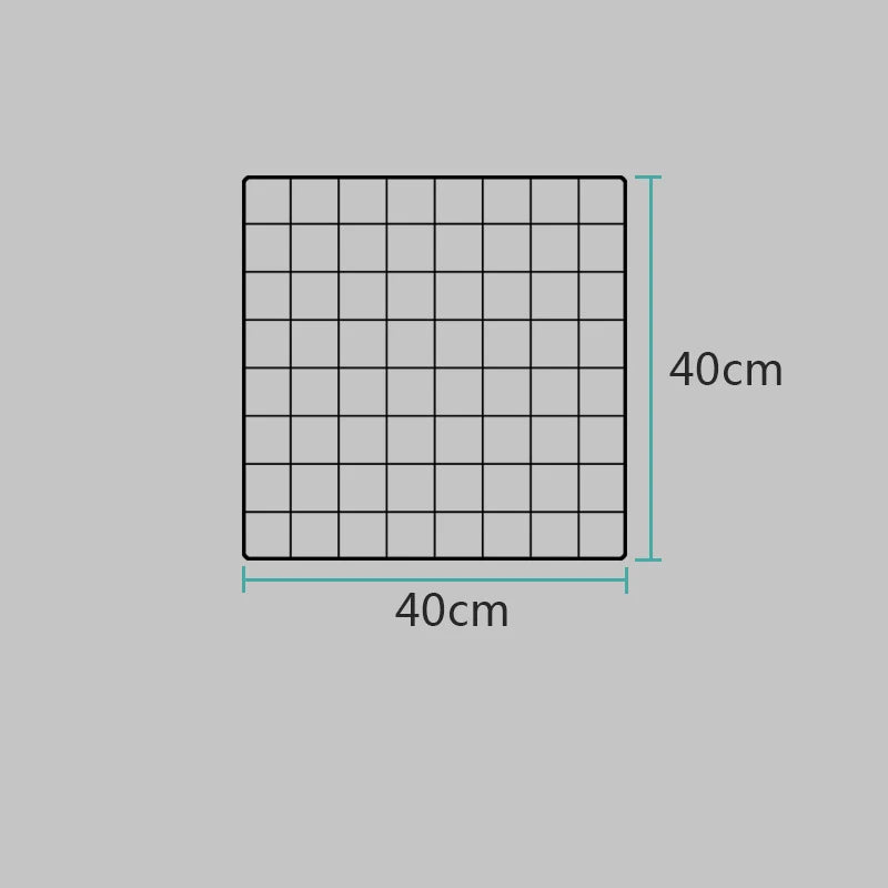 Wall Mounted Wire Grid Organizer with Removable Baskets, Hooks and Shelves, Iron Mesh Storage Panel