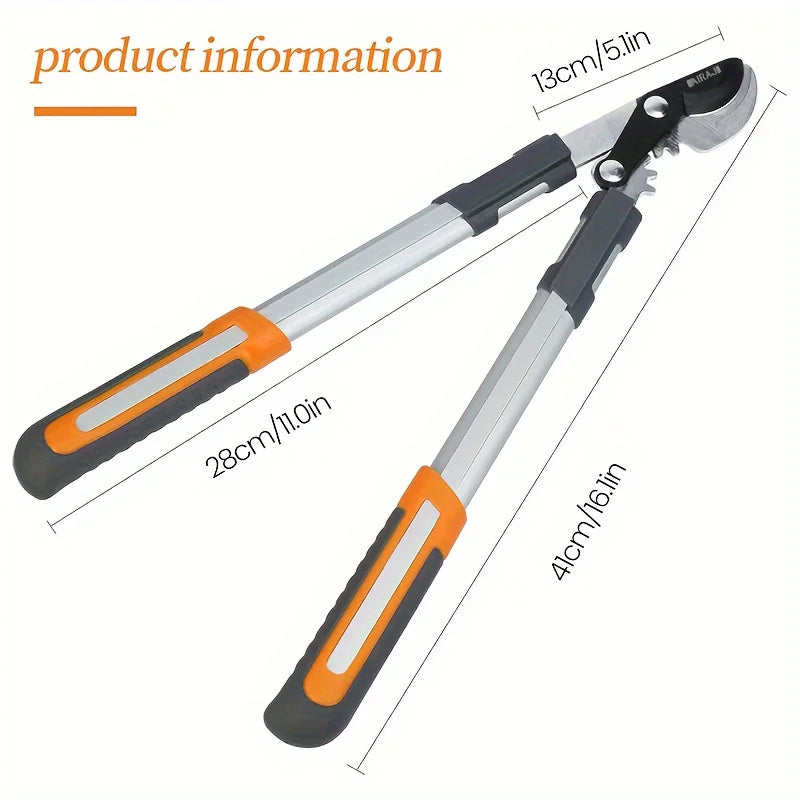 Ratchet Long-Handle Loppers Heavy-Duty Pruning Shears for Coarse Branches Garden, Bonsai & Orchard