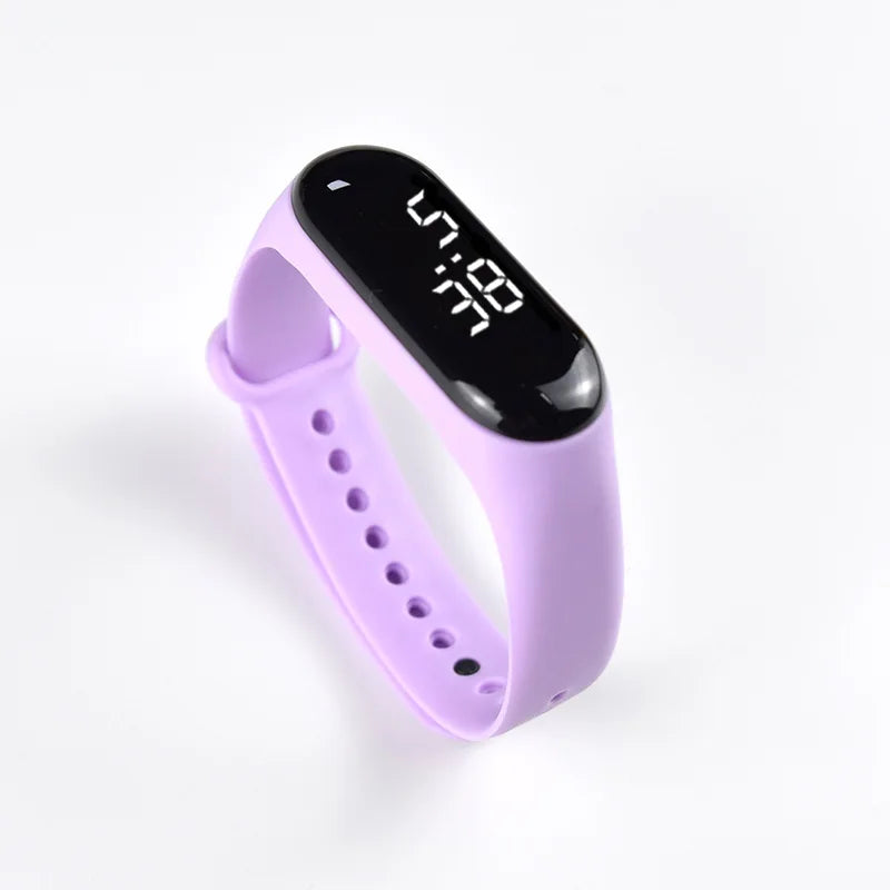 Kids LED Touch Sports Watch – Silicone Digital Bracelet, 45mm Waterproof (5ATM) Cartoon Character Design for Girls & Boys