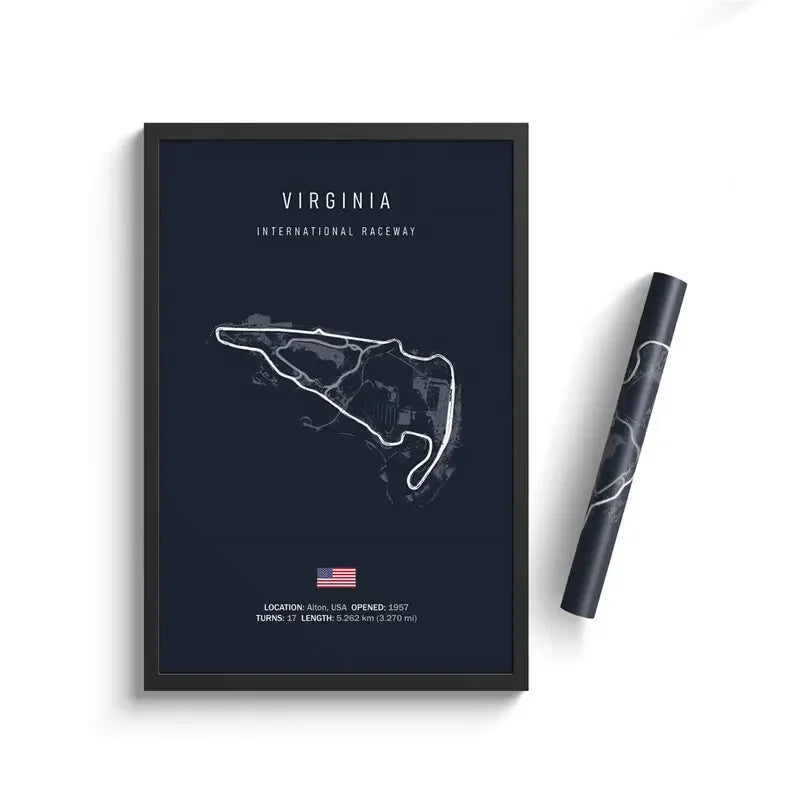 F1 Track Canvas Print – Imola & Monaco Circuit Wall Art, Formula 1 Motorsport Poster, Unframed Nordic Racing Decor for Home