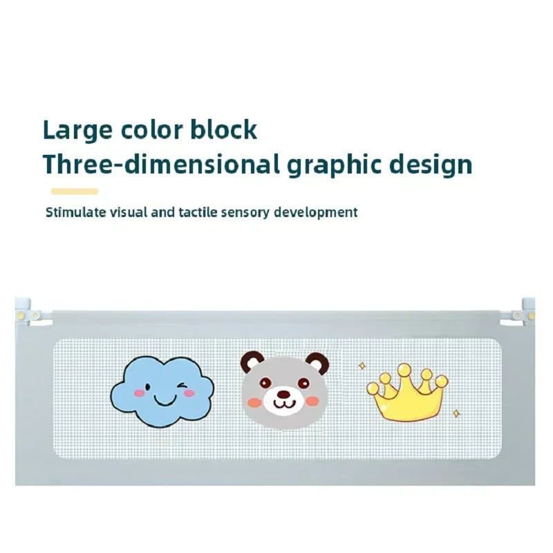 Baby & Toddler Bed Rail Anti-Fall Safety Guard - Side Bed Barrier Fits 1.5-2.2 m (59-87 in)