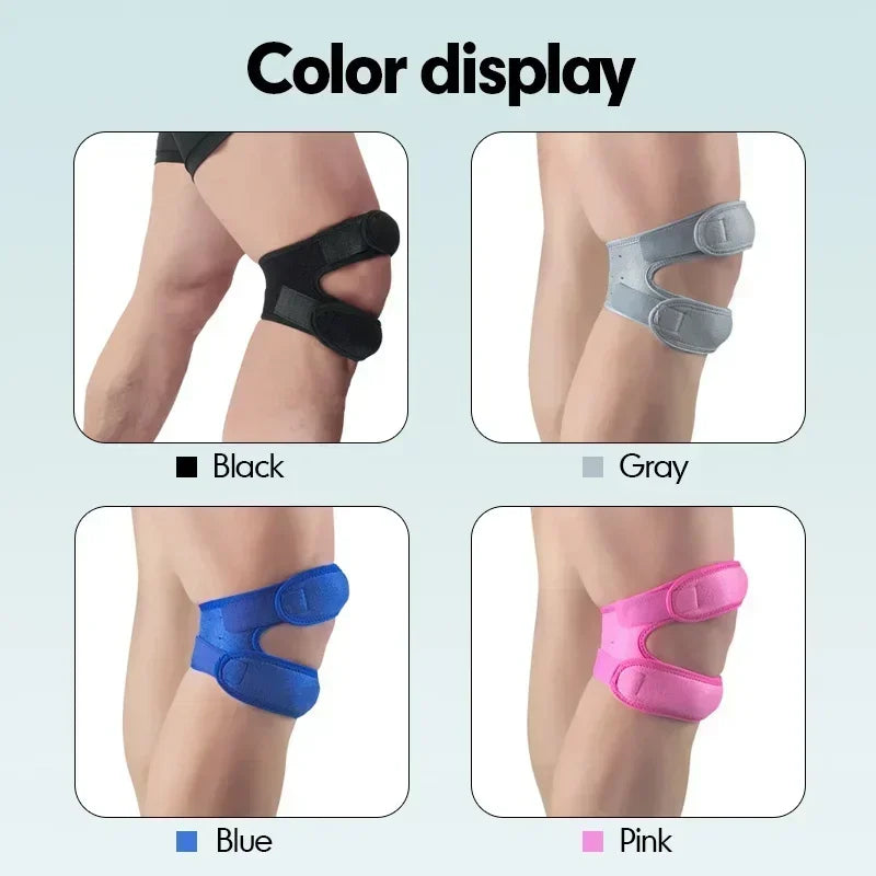 1-Pack Pressurized Knee Wrap Sleeve Elastic Knee Support Brace with Protective Pad for Basketball Tennis Cycling
