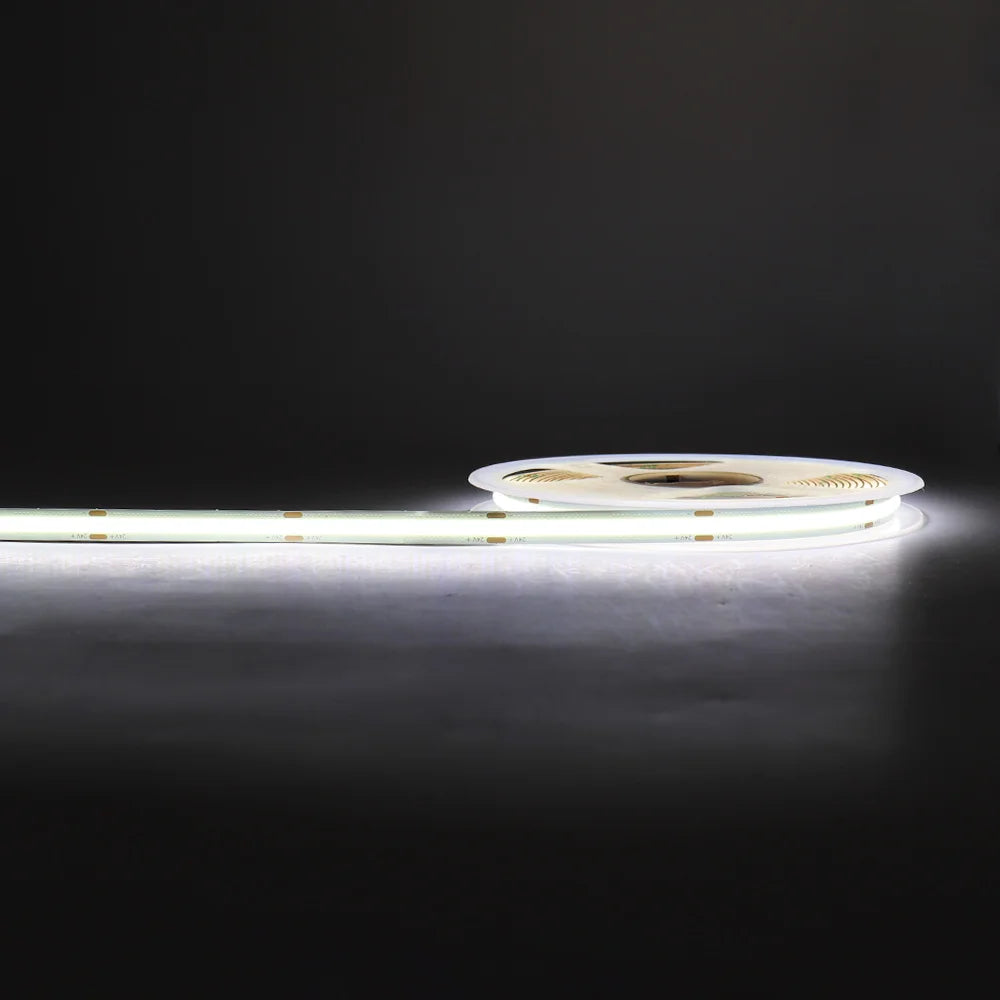 COB LED Strip Light 12V/24V — 3mm 5mm 8mm 10mm PCB Flexible Tape, High CRI >90, RGB & Warm/Cool White (3000K/4000K/6000K)