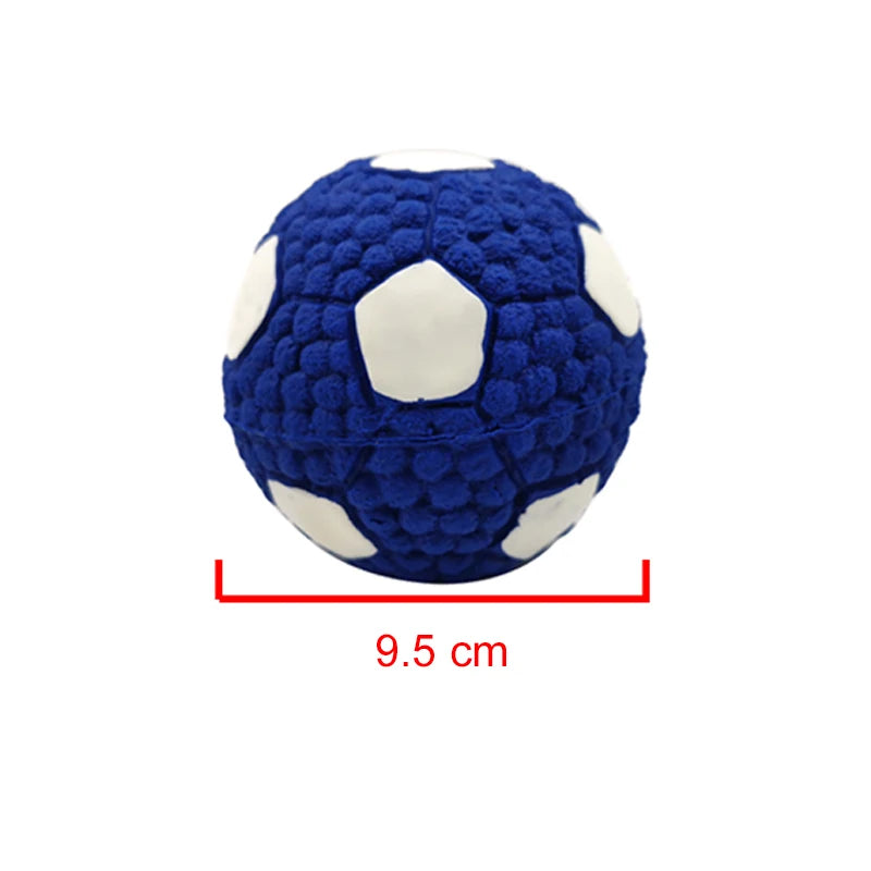 Natural Latex Squeaky Dog Ball – Durable Anti-Bite Interactive Chew Toy for Small to Large Dogs (Chihuahua to Golden Retriever)