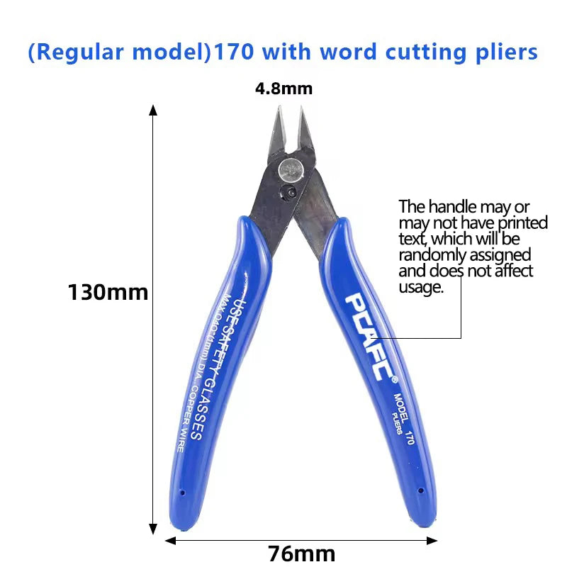 Multi-Function Flush Cut Pliers, Carbon Steel Wire & Cable Cutters for Electrical Work