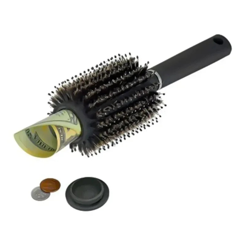 Hidden Compartment Hair Brush Comb Discreet Stash Safe for Travel and Home