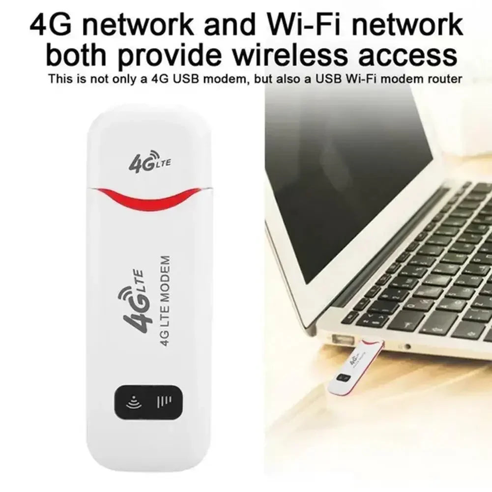 4G LTE USB Dongle 150Mbps Mobile Broadband Modem Stick SIM WiFi Router for Home & Office