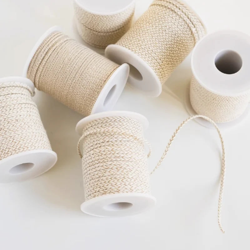 Cotton Candle Wick Roll 50m/61m (164ft/200ft) 21-45 Strand Low-Smoke Eco-Friendly DIY Degreased Wick