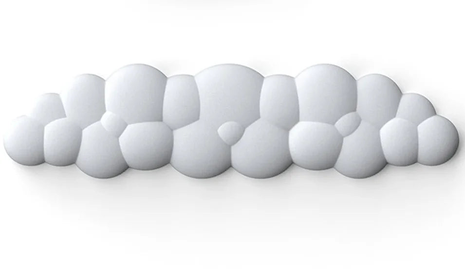 Cloud-Shaped Ergonomic Wrist Rest Mouse Pad – Anti-Slip Keyboard & Mouse Support, Long 430 x 110 mm (16.9 x 4.3 in) & Short 150 x 90 mm (5.9 x 3.5 in)