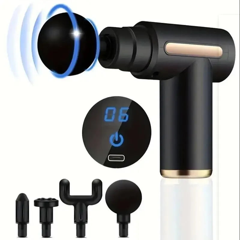 30-Level Deep Tissue Massage Gun – Quiet Percussion Muscle & Neck Massager for Fitness Recovery