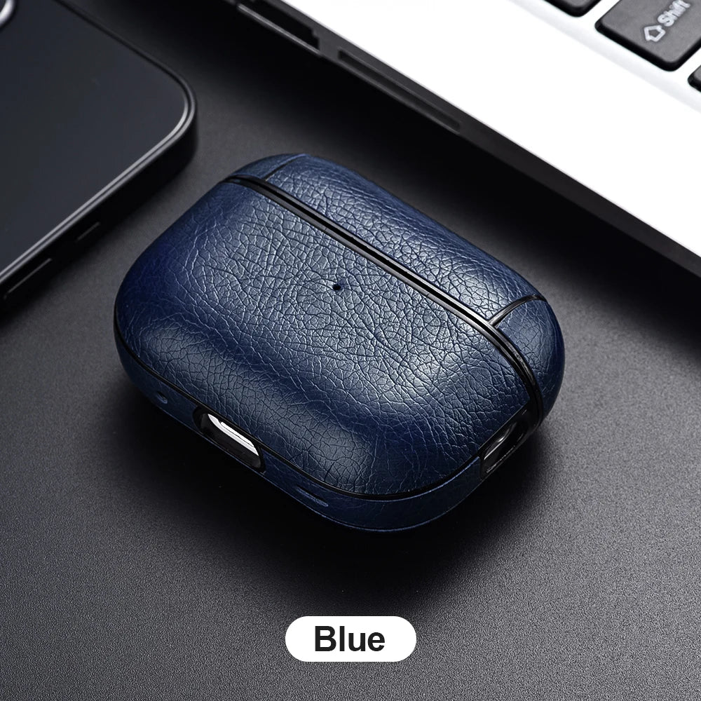 Leather AirPods Case Protective Cover Compatible with AirPods Pro, Pro 2, Pro 3, AirPods 3 & AirPods 4 (USB-C Compatible)