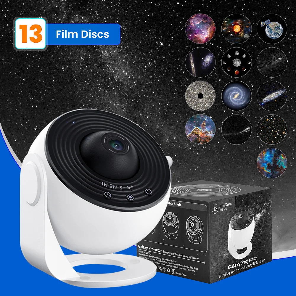 13-in-1 Planetarium Star Projector 360° Rotating HD Galaxy Light with Timer for Bedroom, Kids, Parties, Christmas