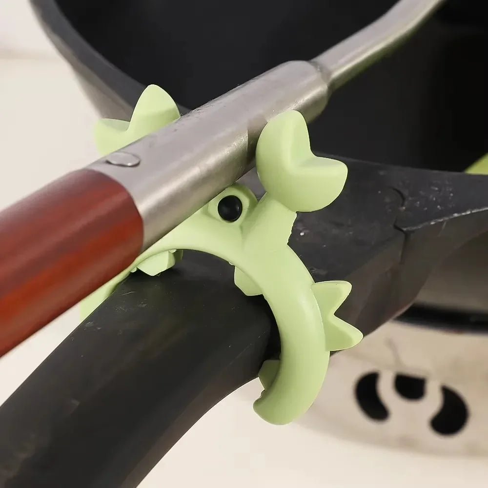 Silicone Crab Spatula Holder Pot Clip — Heat-Resistant Spoon Rest & Overflow Guard (1/2/4/6-Pack)