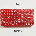 100-Pack 6-Sided Dice 14mm D6 Acrylic Rounded-Edge Transparent Dice for Board Games & DnD