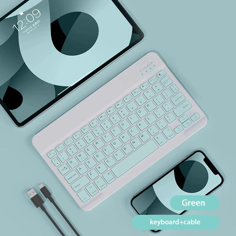 Magnetic Bluetooth Rechargeable Keyboard for 10–11.5 Inch (25–29 cm) Tablets — Fits 10", 10.2", 10.9", 11", 11.5"
