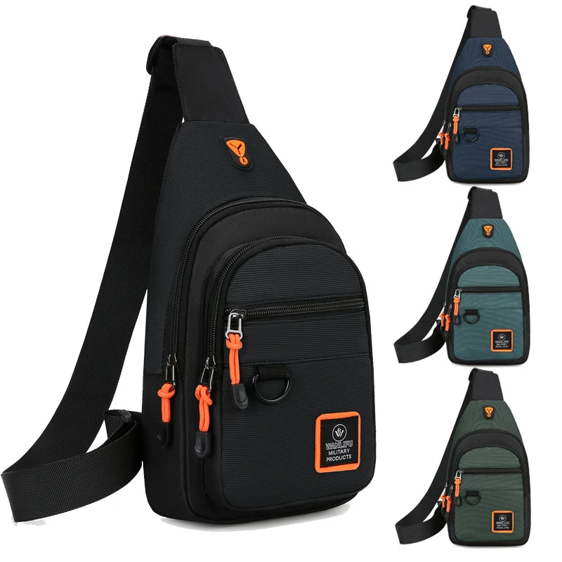 Men's Waterproof Outdoor Crossbody Chest Bag for Hiking, Biking & Travel