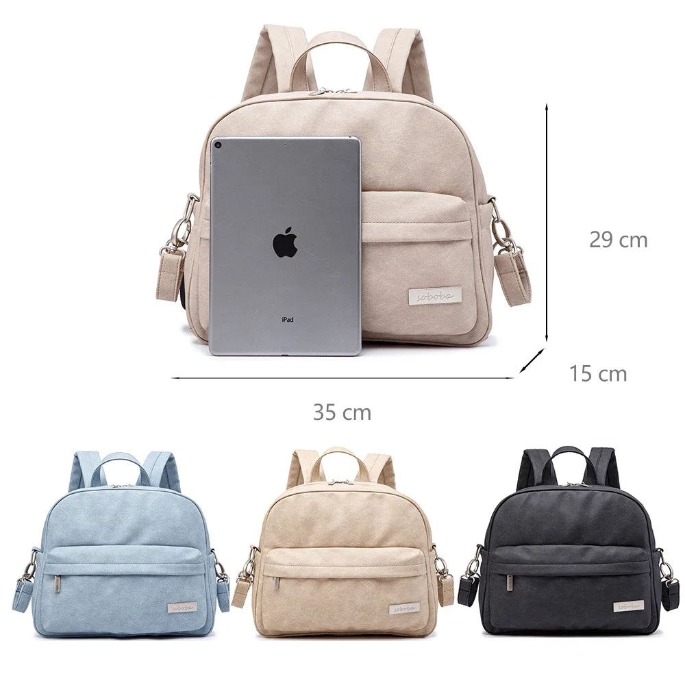 Waterproof Multi-Function Diaper Backpack for Moms - Stylish Nappy Changing Bag