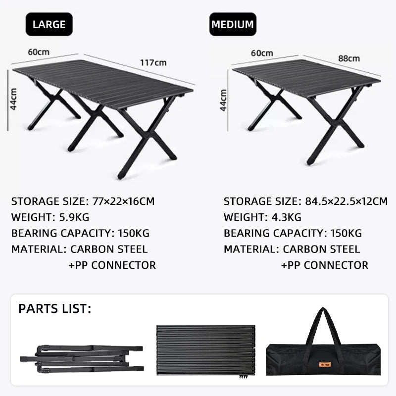 Portable Folding Camping Table – Lightweight Picnic & BBQ Side Table for Outdoor, RV, Tailgate