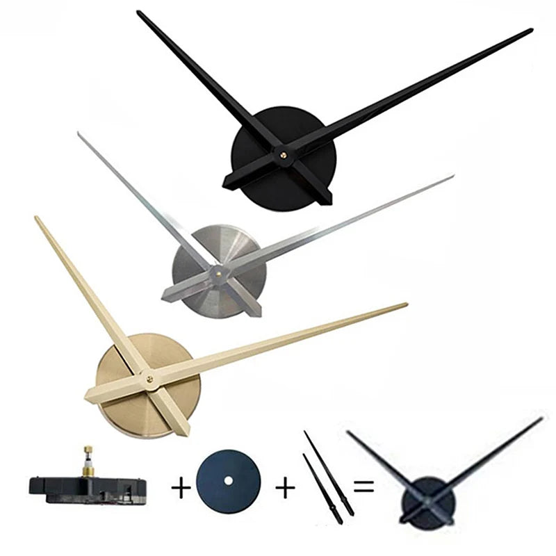 Large 3D Wall Clock Hands with Quiet Quartz Movement, 39 cm (15.4 in) Minute Hand — Modern DIY Home Decor Replacement