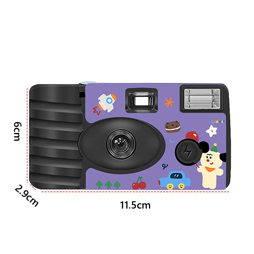 35mm Disposable Film Camera with Flash – ISO 400 Single-Use Half-Frame Camera for Weddings, Travel & Parties