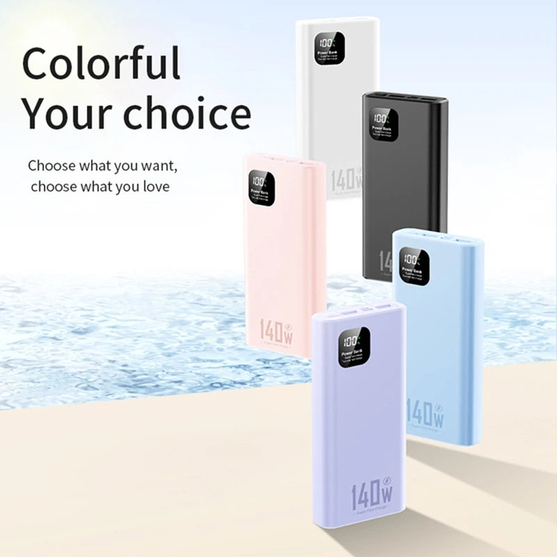 100000mAh 120W Power Bank – USB-C PD 20W Fast Charge, LED Display Portable Battery Pack for iPhone Samsung Xiaomi Tablets