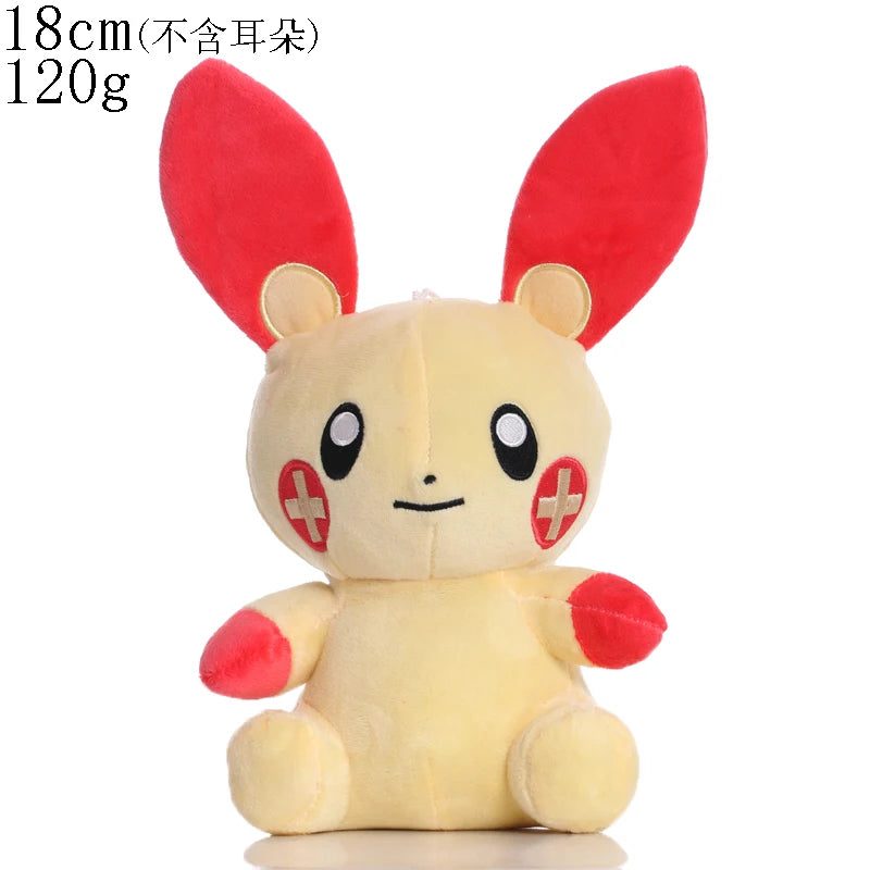 Pikachu & Friends 8 in (20 cm) Plush Stuffed Animal — Pikachu Charmander Squirtle Bulbasaur Eevee Scorbunny Gengar Snorlax Christmas Gift