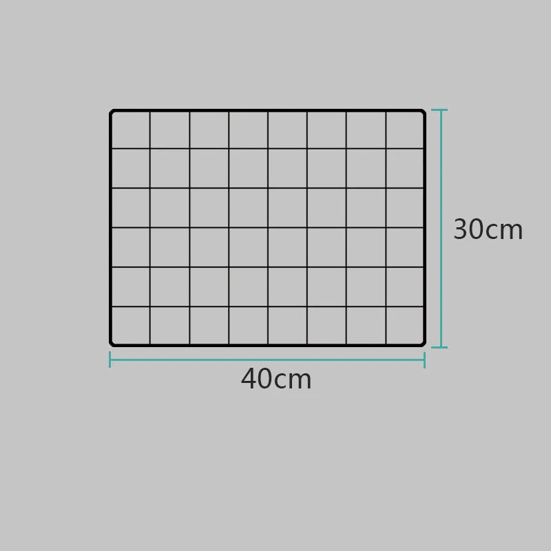 Wall Mounted Wire Grid Organizer with Removable Baskets, Hooks and Shelves, Iron Mesh Storage Panel