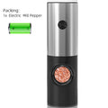 Electric Automatic Salt & Pepper Grinder Set — Battery-Powered Mill with LED Light & Adjustable Coarseness