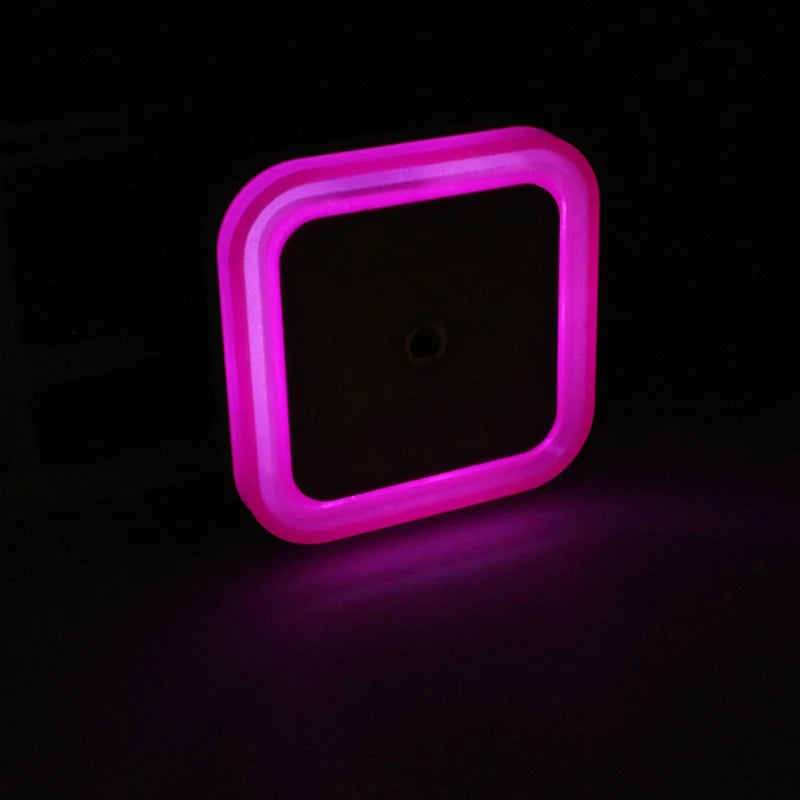 LED Sensor Night Light with EU Plug - Auto On/Off 360° Blue Nightlight for Bedroom, Nursery & Kids