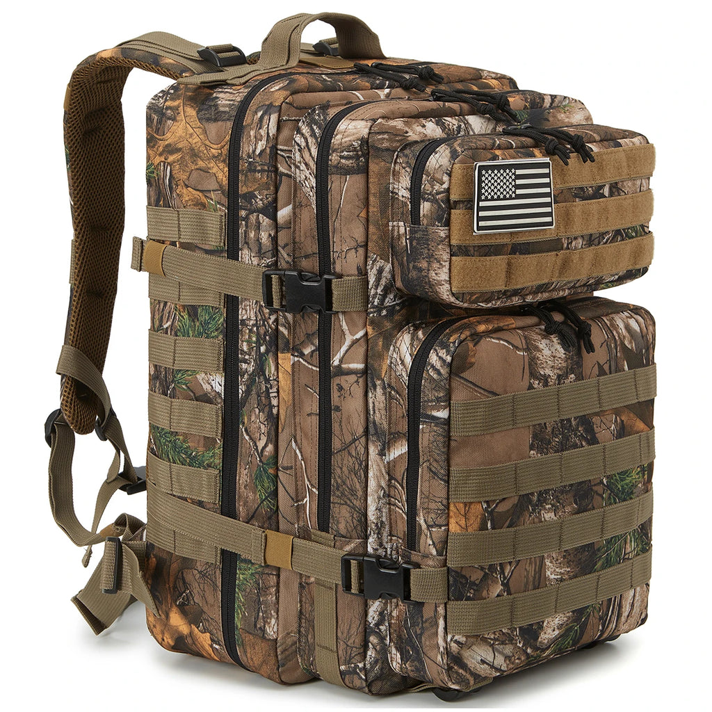 45L (2,746 cu in) Tactical Backpack — 3-Day Outdoor Hiking Camping Trekking Gym Bag for Men & Women