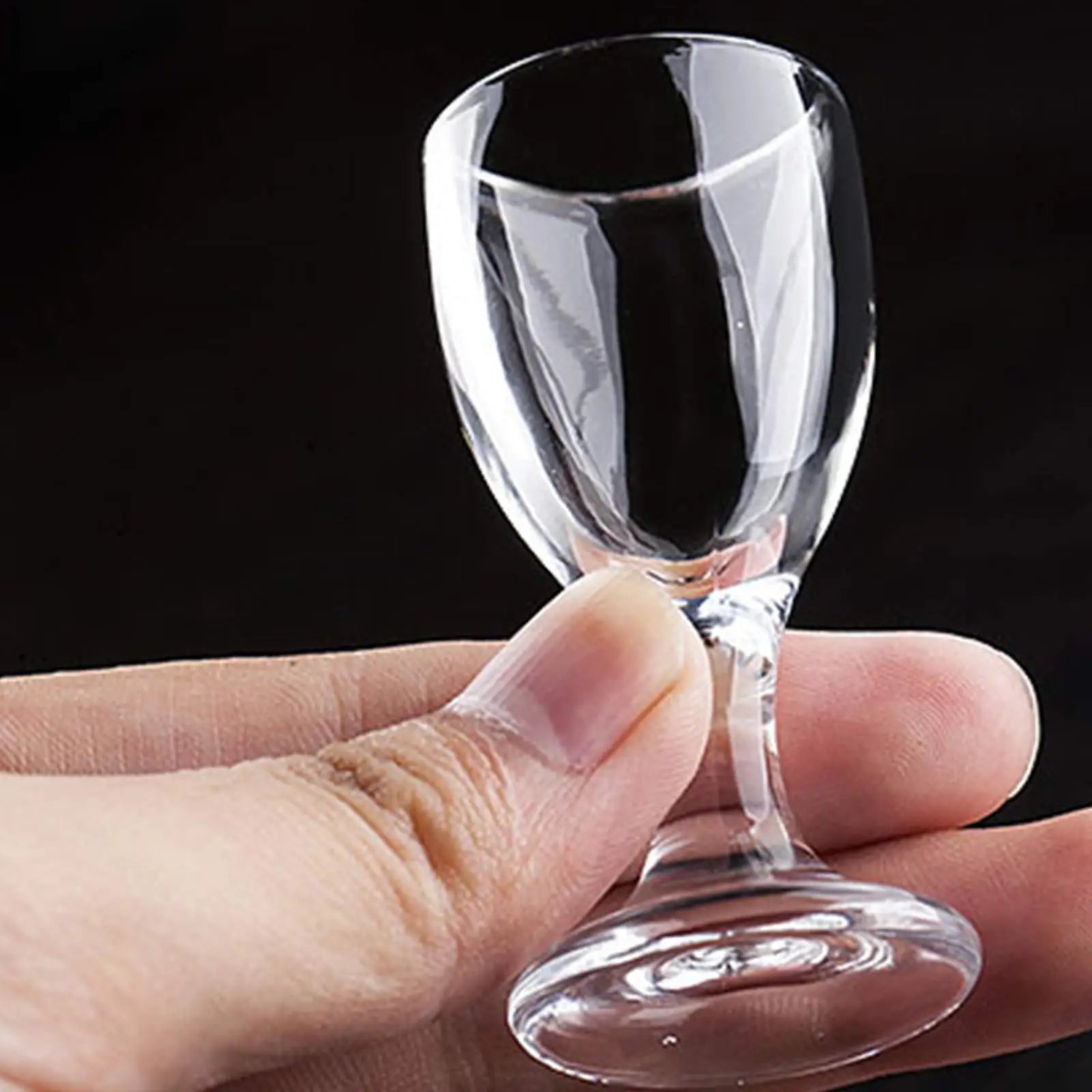 6-Pack Mini Stem Shot Glasses Set — 10/15/25 ml (0.34/0.51/0.85 fl oz) Clear Glass Mini Wine Cups for Sake & Spirits
