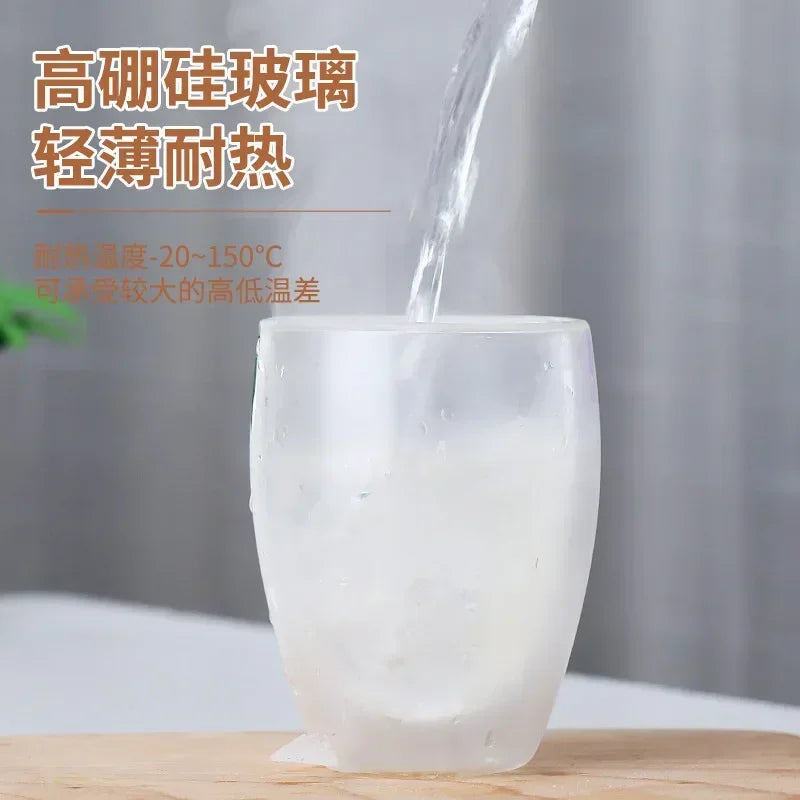 Heat-Resistant Double Wall Glass Cup 80–450ml (2.7–15.2 fl oz) Insulated Clear Glass Coffee Tea Beer Mug