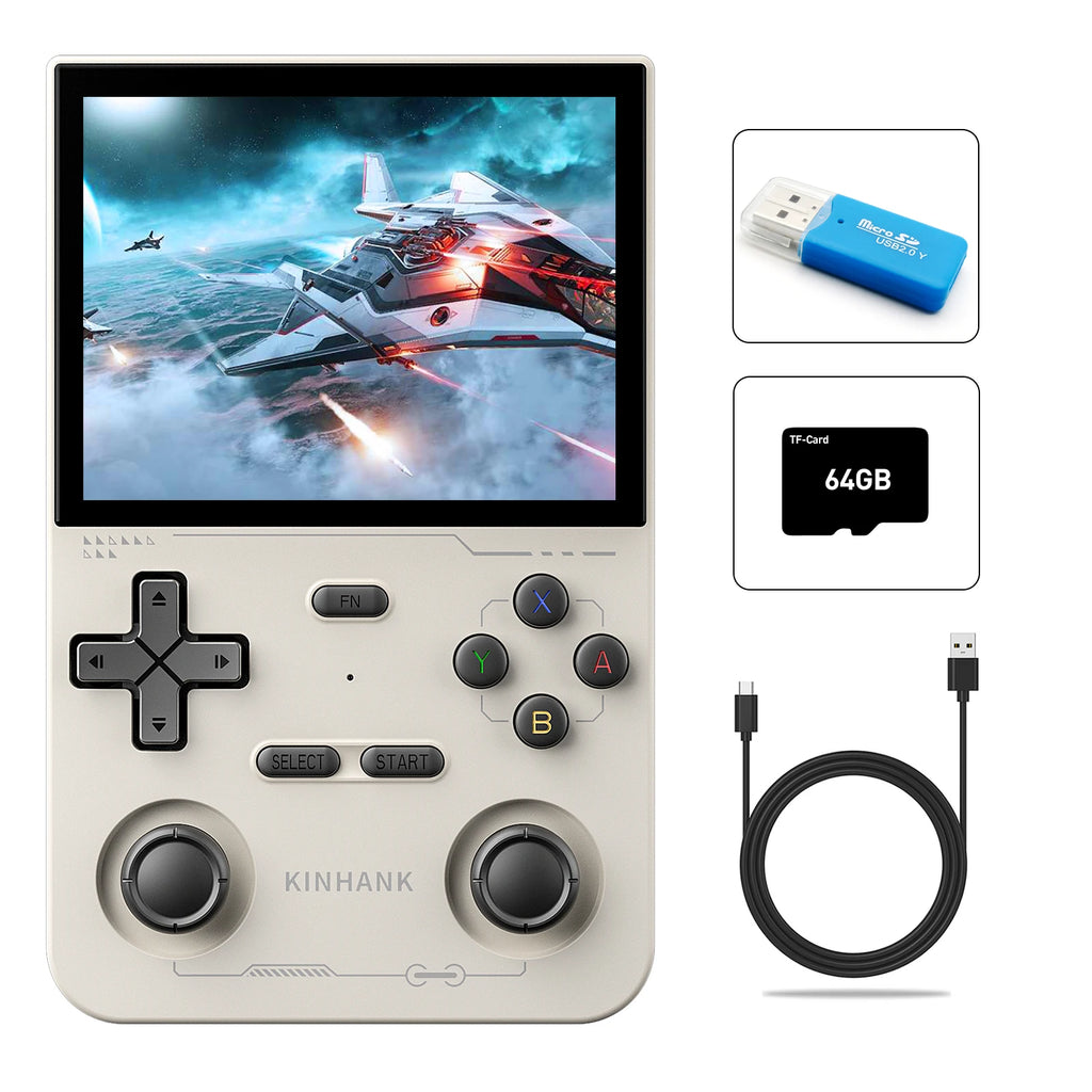 Retro Handheld Game Console 3.5-Inch (8.9 cm) IPS 500-nit Screen 16,000+ Games PS1 PSP N64 DC SS Emulators