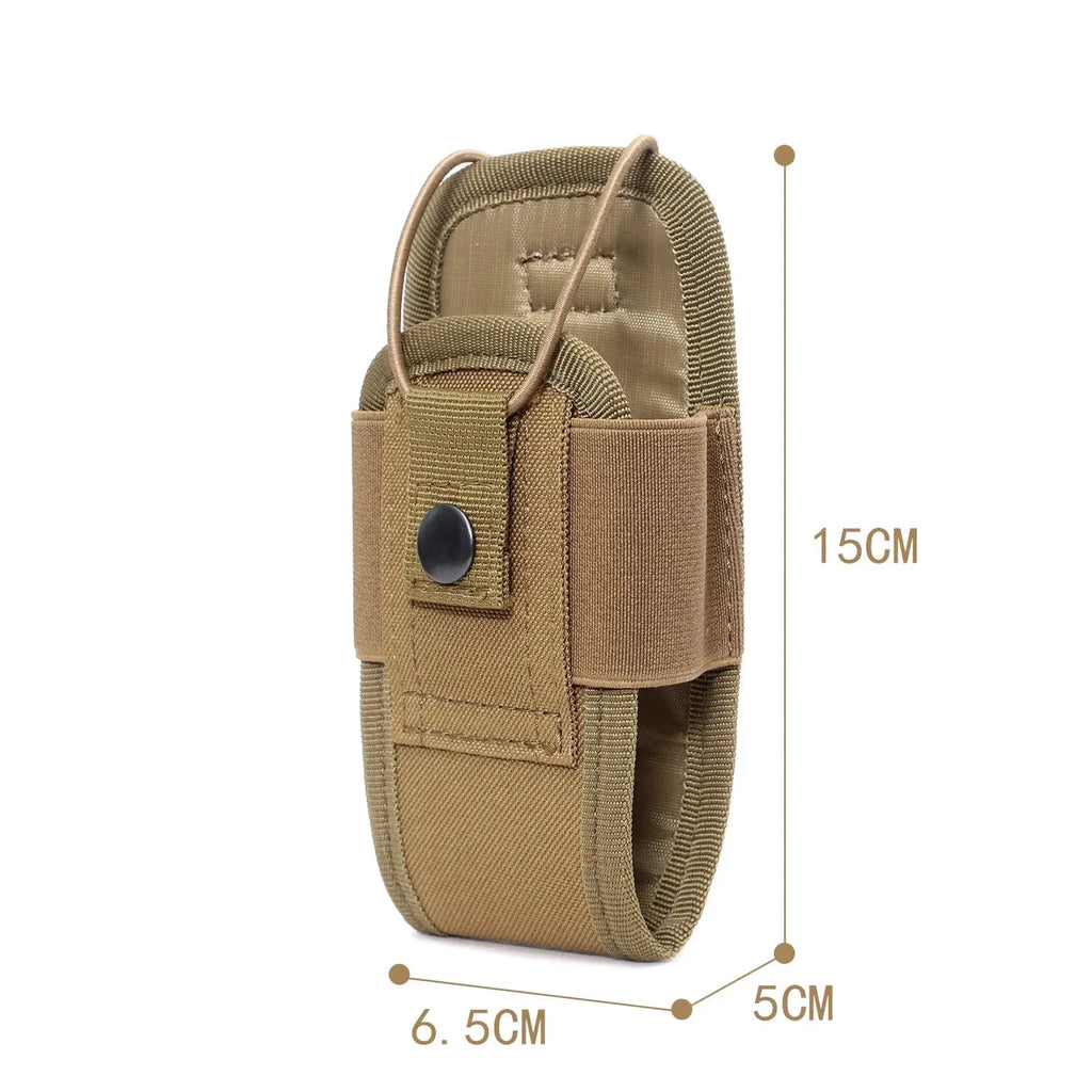 MOLLE Radio Pouch 1000D Nylon Walkie-Talkie Holster, Tactical Carry Bag for Hunting Camping Hiking