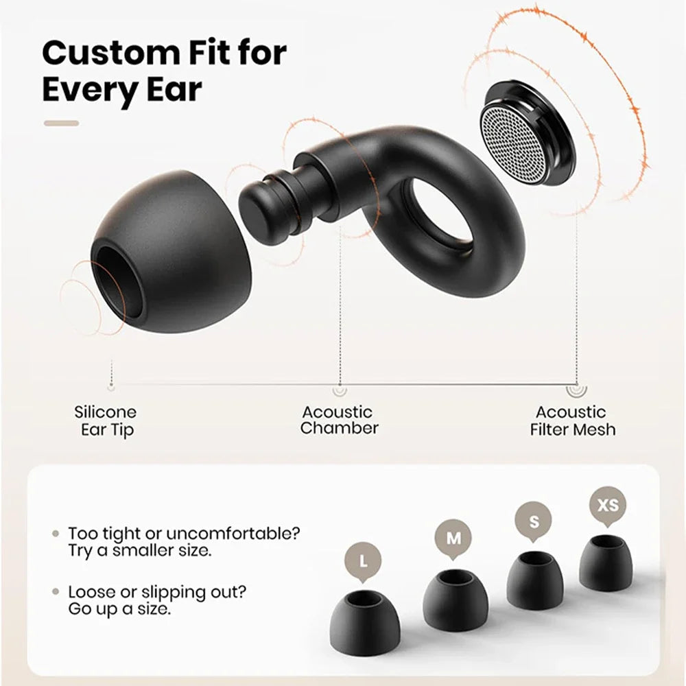 25dB Silicone Ear Plugs for Sleeping – Reusable Noise Reduction Earplugs for Sleep, Study, Work, Concerts