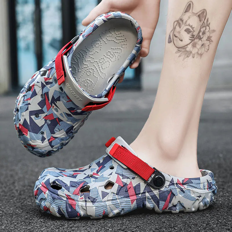 Men's Camouflage EVA Clogs Slip-On Garden Sandals - Casual Outdoor & Home Shoes